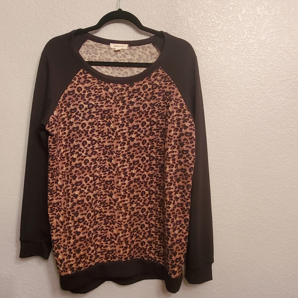 Love culture leopard print sweater top
